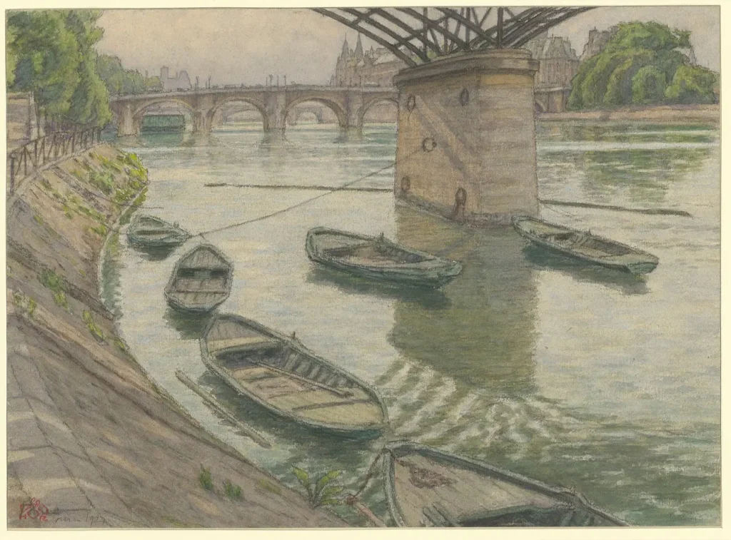 نقاشی Paris (Quai du Louvre) (1921)