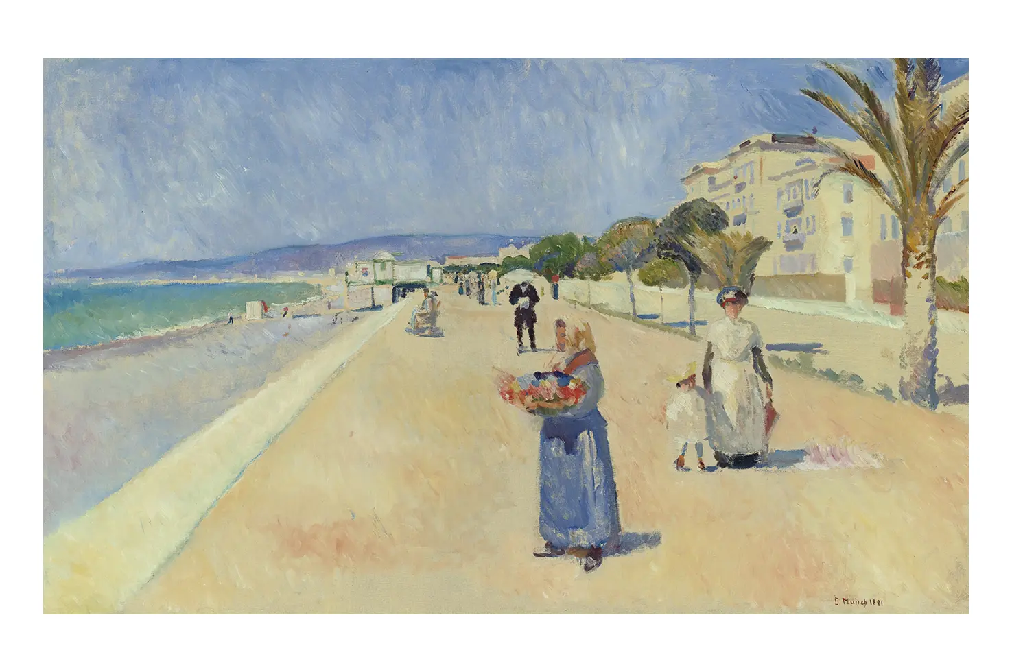 Morgen På Promenade Des Anglais (Morning On The Promenade Des Anglais) (1891) - Edvard Munch