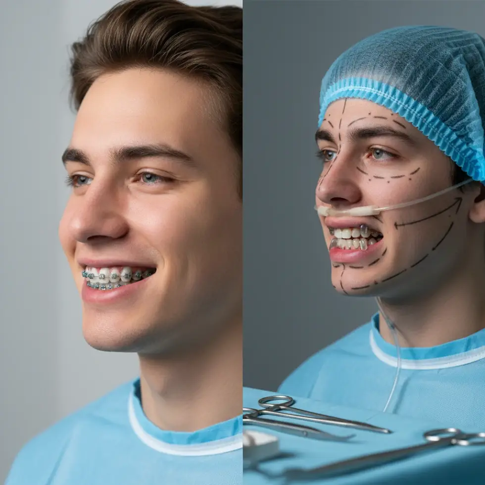 آیا می_توان ارتودنسی و جراحی فک را هم_زمان انجام داد؟