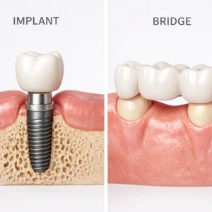مقایسه ایمپلنت و بریج از دیدگاه زیبایی و عملکرد